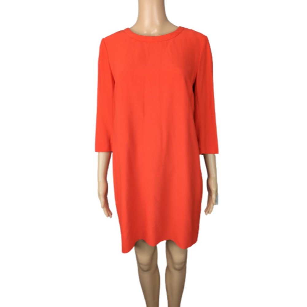 Sandro Orange Cutout Back Shift Dress